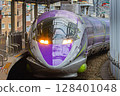 Evangelion Shinkansen entering the platform Evangelion Shinkansen entering the platform 128401048
