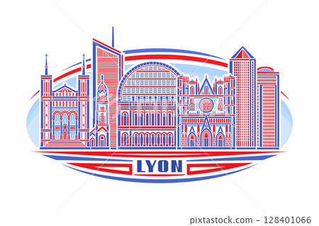 Vector illustration of Lyon 128401066