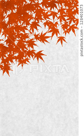 楓葉剪影藝術，紅色的秋天背景 128401073