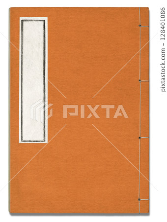 An old Japanese-bound red book, a four-sided bound booklet 128401086