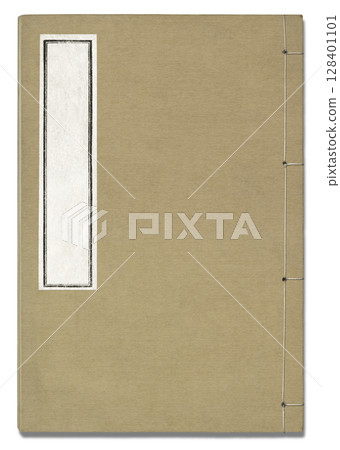 An old Japanese-style yellow-covered booklet bound in four-sided stitching 128401101