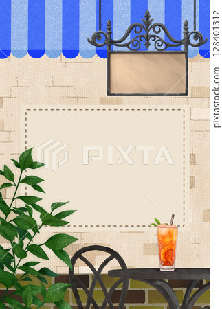 Natural cafe illustration 128401312