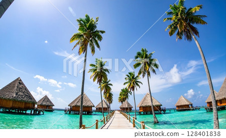 水上小屋圖片（塔希提島） 128401838