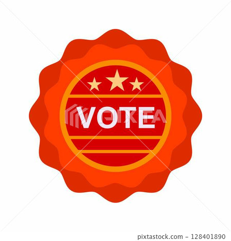 Vote Sticker icon vector image. Suitable for mobile apps, web apps and print media. 128401890
