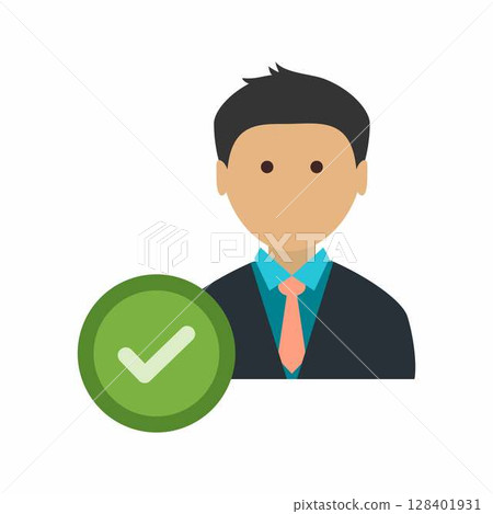 Verified Candidate icon vector image. Suitable for mobile apps, web apps and print media. Verified Candidate icon vector image. Suitable for mobile apps, web apps and print media. 128401931