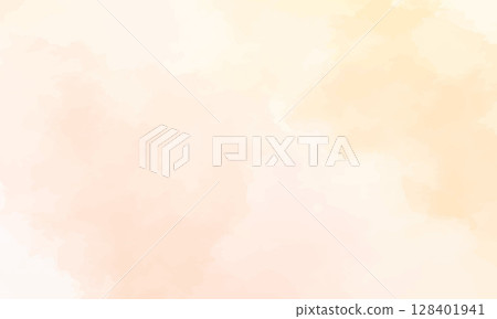 柔和的水彩漸層背景粉紅色 x 橙色 | 水彩風格，柔和的粉紅色和橙色漸變 128401941