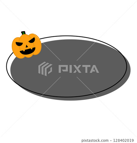 Halloween image frame, circular, black Halloween image frame, circular, black 128402019