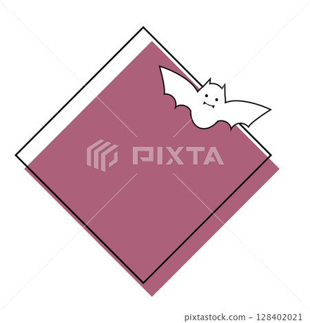 Halloween image frame, diamond-shaped red 128402021