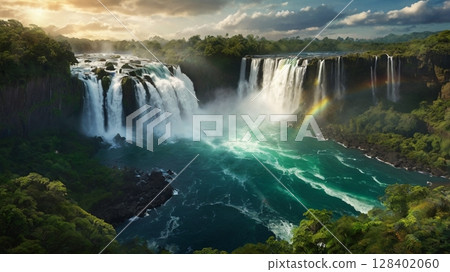 世界上令人嘆為觀止、奇幻咆哮的瀑布——神秘的自然遺產景觀 128402060