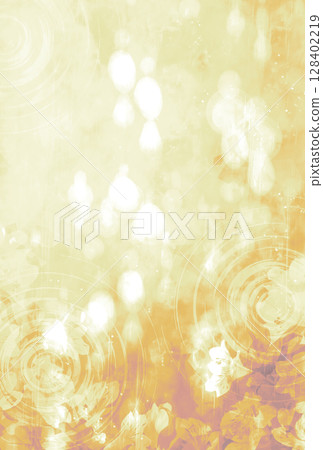 Golden glitter background of flowers and ripples 128402219