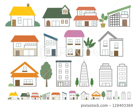 可愛的住宅街景-05 128403369