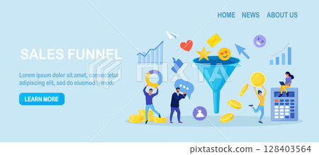 Sales funnel analysis. Digital marketing. Strategy, conversion rate optimization. Lead generation. Social media, SMM to attract buyers. Communication for attracting new customers and making profit Sales funnel analysis. Digital marketing. Strategy, conversion rate optimization. Lead generation. Social media, SMM to attract buyers. Communication for attracting new customers and making profit 128403564