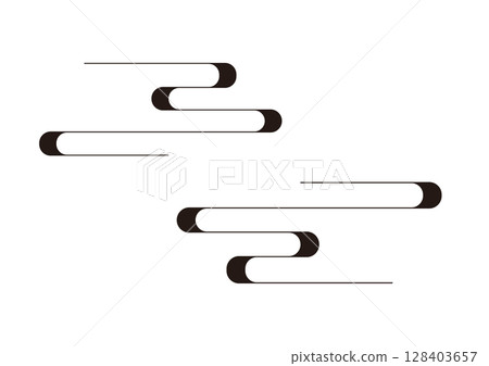 Japanese style cloud illustration 128403657