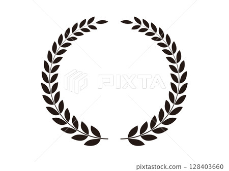 Simple laurel wreath illustration material 128403660