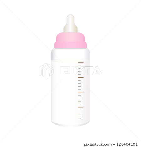 逼真的嬰兒奶瓶插圖素材 逼真的嬰兒奶瓶插圖素材 128404101
