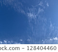 Summer sky July A sky of cirrus clouds as if painted with a brush #002 128404460
