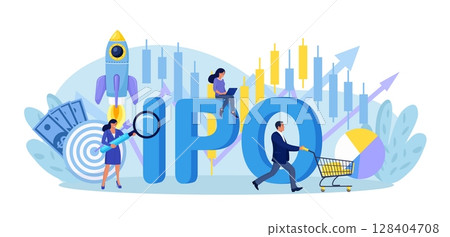 IPO Initial Public Offering. Company go public in stock market. Investment opportunity, profit from new stock. Businessman trader trading, invests in market stock share. Business growth Passive income IPO Initial Public Offering. Company go public in stock market. Investment opportunity, profit from new stock. Businessman trader trading, invests in market stock share. Business growth Passive income 128404708