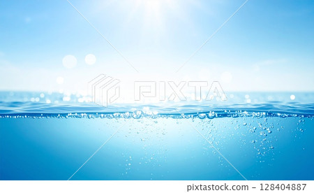 Water with sunlight reflecting off it 128404887