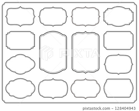 一組 5 個簡單易用的黑色復古鏡框 128404943