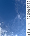 Summer sky July Smooth sky with cirrus clouds #004 128404957