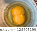 double yolk/twin eggs 128405199