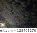 Summer sky July Moonlit night clouds #008 128405270