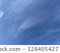 Summer sky July Gentle cirrus clouds flowing on the wind #010 128405427