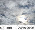 Summer sky July Morning sun shining through the clouds #012 128405696