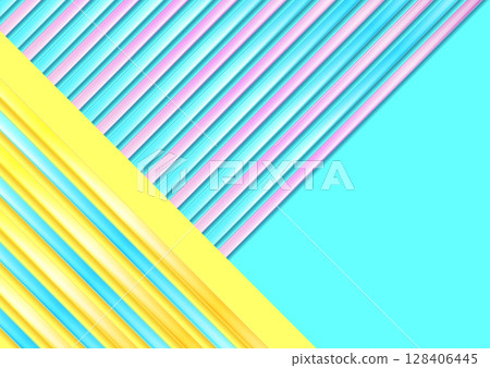 Colorful pastel minimal abstract background with glossy stripes 128406445