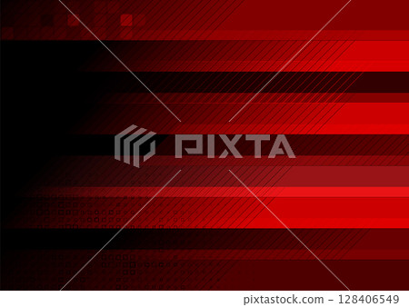 Dark red tech geometric abstract background 128406549