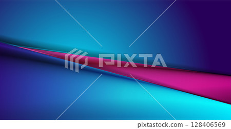 Bright blue and purple abstract glossy corporate background 128406569