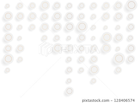 White paper circles and golden linear rings abstract luxury geometric background White paper circles and golden linear rings abstract luxury geometric background 128406574