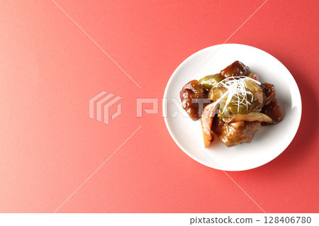 Black vinegar sweet and sour pork Black vinegar sweet and sour pork 128406780