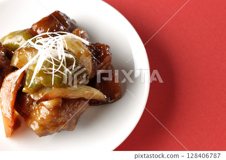 Black vinegar sweet and sour pork Black vinegar sweet and sour pork 128406787