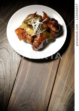 Black vinegar sweet and sour pork Black vinegar sweet and sour pork 128406857
