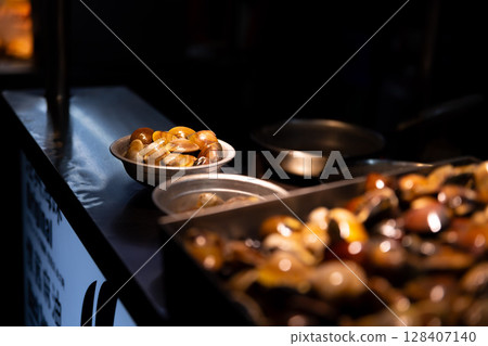 B-class gourmet food at Ningxia Night Market in Taipei [Taiwan Image] 128407140