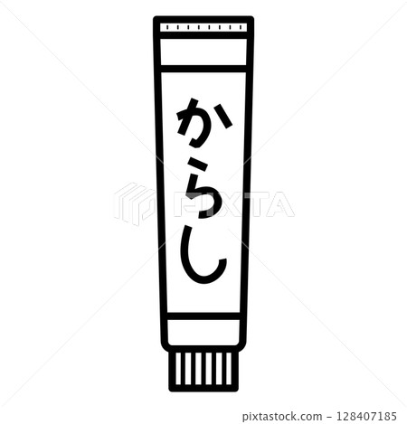 Tube seasoning mustard 128407185