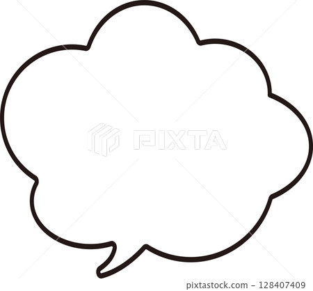Speech bubble frame comic manga decoration copy space background frame design illustration Speech bubble frame comic manga decoration copy space background frame design illustration 128407409