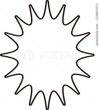 Speech bubble frame comic manga decoration copy space background frame design illustration Speech bubble frame comic manga decoration copy space background frame design illustration 128407413