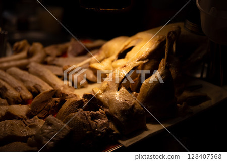 B-class gourmet food at Ningxia Night Market in Taipei [Taiwan Image] 128407568