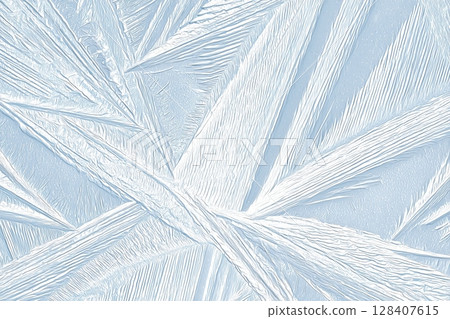 Icy texture with frost patterns and reflections Icy texture with frost patterns and reflections 128407615