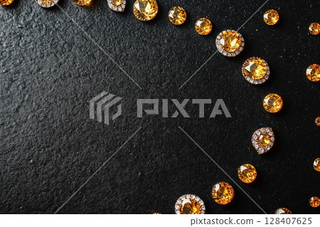 Diamonds on the edges of the picture. Top view Diamonds on the edges of the picture. Top view 128407625