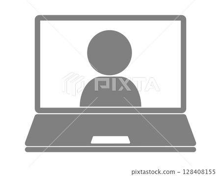 Online meeting (computer and people) Online meeting (computer and people) 128408155