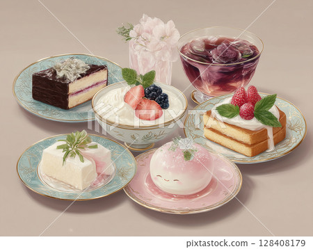 kawaii food in cute style kawaii food in cute style 128408179