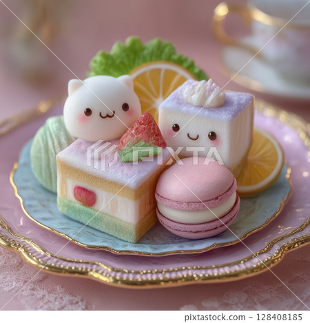 kawaii food in cute style 128408185