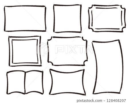 簡單手繪框架的變體集 簡單手繪框架的變體集 128408207