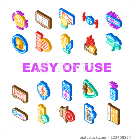ease of use convenience product icons set vector ease of use convenience product icons set vector 128408554