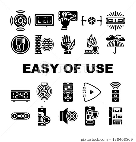 ease of use convenience product icons set vector 128408569