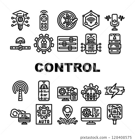 modern technology control product icons set vector modern technology control product icons set vector 128408575