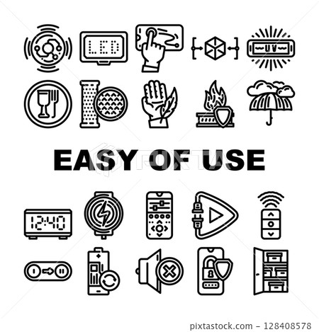 ease of use convenience product icons set vector 128408578